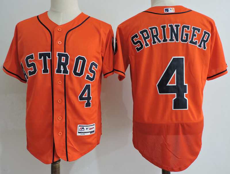 Houston Astros #4 George Springer Orange Flexbase Stitched MLB Jersey,We sell and wholesale Houston Astros #4 George Springer Orange Flexbase Stitched MLB Jersey on line form chian!